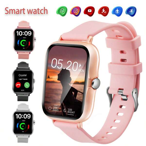 Eytlptoc 2025 New Model, Smart Watch With 1.85" High Definition Touch Screen, Sports Smartwatch With Calling And Message Receiving Function, Sleep Monitoring And Pedometer, Compatible With Android And IOS Phones, Perfect Gift For Family And Friends!