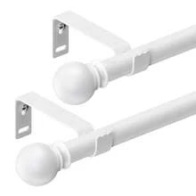 遮光窗帘杆,可调节小直径窗帘杆(带支架),卧室客厅厨房浴室窗帘杆 - 多重規格 - 查看 21