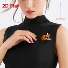 Broche acrílico plano 2D, de 1 pieza, encantador y elegante, de un zorro durmiendo sobre un libro, en estilo de dibujos animados lindo, adecuado para accesorios de mochilas, sombreros y abrigos de hombres y mujeres, apropiado para uso diario, aniversarios, cumpleaños y fiestas de regalos, accesorio para todas las estaciones