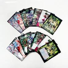 100 个混合图案聚酯薄膜袋，防臭自封拉链锁储物袋，铝箔 3D 激光全息彩虹迷你袋，可重复密封塑料袋，用于礼品包装、返校、学校用品 - 100pcs - 查看 14