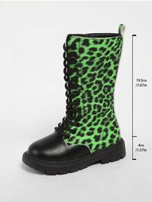 Girls Boots New British Style Children Ankle Boots Toddler Boots Versatile Colorblock Tall Riding Boots - Black - View 9