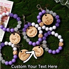 Pulsera personalizada con nombre | Grabado en inglés personalizado | Regalo creativo para parejas, mejores amigos, cumpleaños, aniversario | Accesorio de moda de estilo veraniego Ins | Regalo para mamá, novia, mejor amiga | Compra uno y llévate otro gratis (incluye una pulsera a juego de tono dorado) | Hecho de piedra de ojo de tigre, hipoalergénico