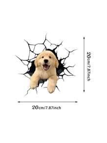 2 pièces Autocollants de voiture personnalisés thème animal, décalcomanies de portrait de chien et chat personnalisées pour lunette arrière, phare, porte de voiture, autocollants mignons de chiots 3D fissurés, surface adhésive mate, utilisation unique, accessoires automobiles thème animal, convient pour la fête et la décoration de la maison