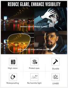 LUENX Aviator  For Men Women Polarized -  Protection, Stylish Shades, Driving, Outdoor Activities - Yellow - View 5