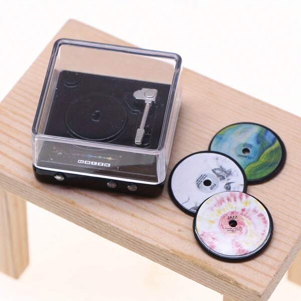 Mini-CD-Spieler Modell, DIY Miniatur Raum Dekoration, sammelbare Geschenke für Hobbybastler und Liebhaber