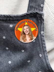 个性化生日徽章。照片徽章、派对徽章、生日徽章、各种尺寸定制徽章、个性化徽章、设计自己的徽章、徽标徽章、学校用品、返校