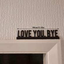 1 PIEZA Letrero de metal clásico "TE AMO ADIÓS" - Arte de pared geométrico para la sala de estar, decoración de pared interior - Decoración del hogar única y idea de regalo para el Día de San Valentín, Navidad, Halloween, Pascua y Acción de Gracias