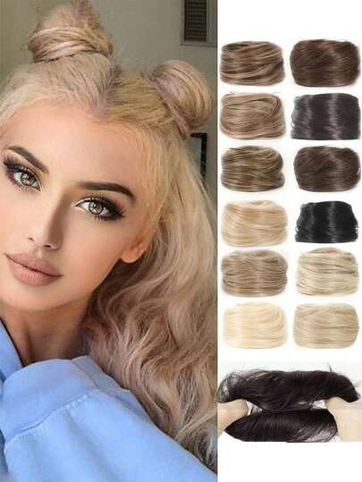 Synthetischer Chignon elastisches Gummiband gefälschte Haar Dutt Clip In Haarteil Haarknoten Haarteilefor Frauen