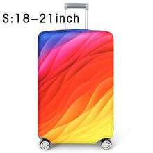 Luggage Cover, Suitable For 18-32 Inch Suitcases, Outdoor Travel, Business, Fashion Pattern, Unisex, Travel Accessories, Polyester Elastic Dustproof Suitcase Cover, Back To School Supplies, Travel Essentials, Vacation, Summer Holiday, School Supplies - Multicolor - View 9