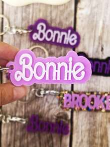 [Customized] 1 Piece Custom Name Tag Acrylic Letter Key Chain, Stylish Two-Color Name Key Chain, Unisex Graduation Gift (6 Styles), Durable, Engraved, Stainless Steel, Colorful, Cute, Funny, Y2K, Fashionable, Unisex, Casual, Customized, Personalized, Unique, His Ideal Gift, She, Boyfriend, Girlfriend, Family, Friends, Ideal Gift For Travel Accessories.