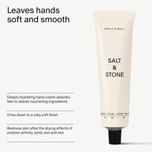 Imprescindible del verano, el mejor vendedor de 2025 Crema de manos Salt & Stone para mujeres y hombres | Sándalo y vetiver | Hidrata, nutre y suaviza la piel | Restaura las manos secas y agrietadas | De rápida absorción | Sin crueldad animal y vegana (60 ml)