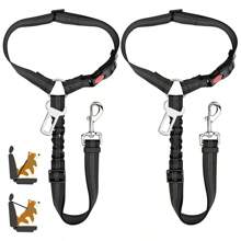 1pc Explosion-Proof Car Safety Dog Leash, Multi-Functional Dog Traction Rope, Automotive Safety Belt, Double-Sided Reflective, Retractable & Adjustable For Large Dogs