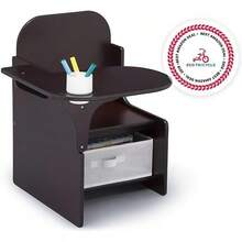 MySize Chair Desk With Storage Bin Kids, Dark Chocolate - Dark Chocolate - View 5