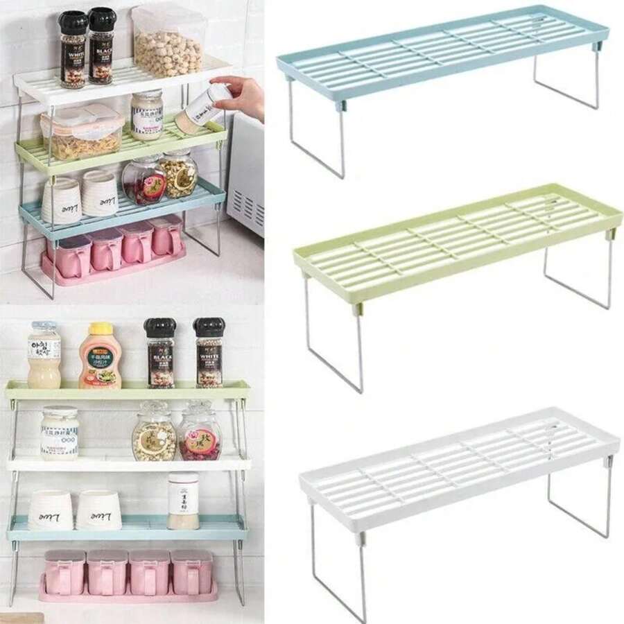 Multifunctional Storage Shelf, Household Items, Makeup Organizer, Space-Saving, Kitchen Seasoning Bottle Storage Shelf, 1 Piece