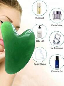 1 pièce Outil de massage Gua Sha, grattoir Gua Sha en résine naturelle pour le visage, le cou, le dos et le massage du corps entier, outil de nettoyage Retour à l'école