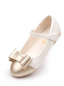 CAIWENNIAO Girls Princess Shoes, Soft Leather School & Performance Flats For Little Kids, Spring Autumn