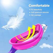 NetHong Kids Anti-Fog Swimming Goggles Pool Swim Adjustable Glasses Children Boys Girls - Pink - View 6