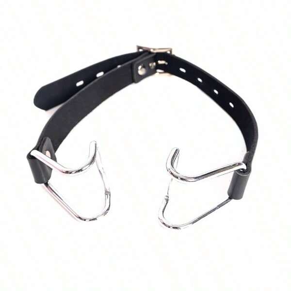 Forced Open Mouth Gag BDSM Fully Adjustable Breathable Comfortable Sex Toys Restraints SM Fetish Dom Sub Black 1.0 Count