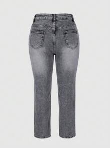 Jeans da donna a gamba dritta elasticizzati, casual e versatili, adatti per l'uso in primavera e estate