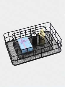 1/2 件铁丝网桌面收纳篮，创意金属收纳篮 - 金色 - 查看 5