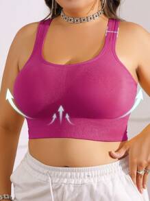 TianYI Brand Plus Size Women Sports Bra, Yoga Supportive Lift Push Up Wireless Seamless Breathable Comfortable Underwear