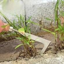 1 pieza Herramienta manual de acero inoxidable para arrancar malas hierbas, rastrillo con púas afiladas para eliminar fácilmente las malas hierbas del jardín - Multicolor - Ver 4