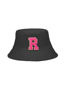 1PC Kids 26 Alphabet Personalized Name Print Sun Hat Fashion Versatile Bucket Hat Suitable For Girls Outdoor Daily Back To School Wear