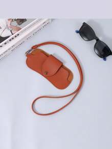 Fashionable Multifunctional Glasses Storage Bag Pressure-Resistant Portable Glasses Clip, Eye Box, Women'S Portable Glasses Protective Cover Travel Essentials Travel School Back To School School Supplies Holiday Camping Holiday Essentials Vacation Accessories Mini Summer