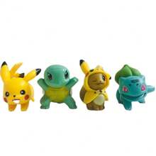 pokemon Set de 8 figuras coleccionables de 4cm de alto de Pikachu, Squirtle y Eevee de Pokemon, ornamento de escritorio de anime, regalo ideal para fans
