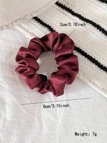5 Stück mehrfarbige unifarbene, einfache, vielseitige Haargummi Scrunchies, hochwertige Haraccessoires aus Kunstseide-Stoff für Pferdeschwanz & Dutt, Haraccessoires, Haargummis