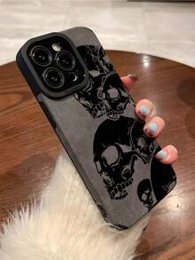 Skeleton Skull Brushed Anti-Drop Phone Case Waterproof Shockproof Scratch Resistant - Multicolor - View 3