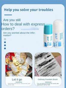 1 buc. Fluid corector pentru hârtie termică, lichid corector pentru aviz de livrare, eficient în protejarea confidențialității personale, instrument de curățare, deschizător de ștampile de confidențialitate Express Waybill multifuncțional, conceput în principal pentru îndepărtarea informațiilor din hârtie termică (este posibil să nu funcționeze bine pe alte tipuri de hârtie), potrivit pentru curățenia casnică, un articol bun pentru a proteja confidențialitatea personală, culoare și stil trimis aleatoriu, rechizite școlare, înapoi la școală - Multicolor - Vizualizare 3