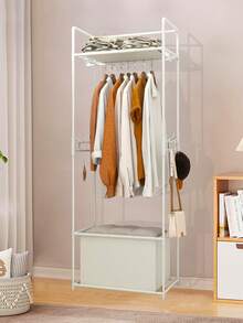 Perchero de pie multifuncional con bolsa de almacenamiento de tela, móvil, resistente, elegante, fácil de ensamblar/desensamblar, portátil, adecuado para sala de estar, dormitorio, entrada, oficina, hogar, regalos para días festivos, regalos de Navidad, regalos para niños