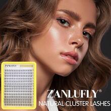Lash Clusters Wispy Eyelash Clusters Natural CC-Curly Cluster Lashes Zanlufly Wispy Individual Lashes 180Pcs Eyelash Extension 10 12 14MM DIY Lash Extension - 自然CC捲髮 - 查看 11