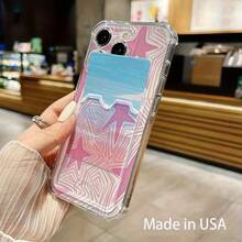 Funda transparente para teléfono con ranura para tarjetas, compatible con phone 16, 15, 14, 13, 12 y 11 - transparente - Ver 2