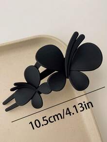 4pcs/1 Pc 5cm/1.97in Square Plastic Hair Clips In Black, White, Brown And Khaki, Stylish Hair Accessories, Claw Clip For Summer And Beach Vacation - 多色 7 - 查看 3