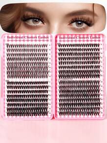 30D/40D/50D Dense & Curly Eyelash Extension Kit, 32 Trays/640Pcs, 9-16mm Mixed Length, Waterproof Mink Lashes For DIY Application, Suitable For Daily Makeup Or Outdoor Events