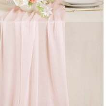 Bohemian Style Chiffon Table Runners Set Of 1, Perfect For Wedding, Birthday, Or Party Decorations - Multicolor - View 20