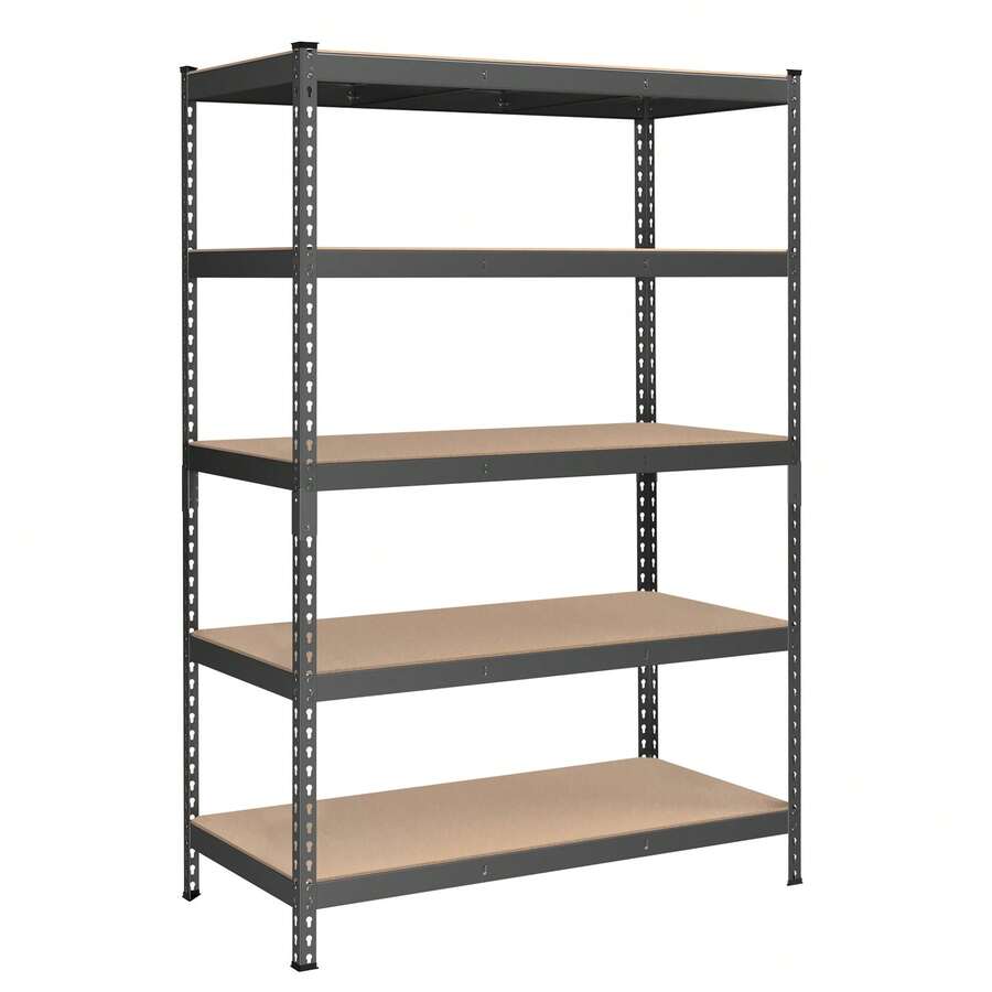 SONGMICS 5-Tier Storage Shelves, Load 2310 Lb, Garage Storage, Boltless Assembly, Adjustable Shelving Unit, 23.6 X 47.2 X 70.9 Inches, For Study Shed Basement - Gray Rice - View 1