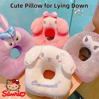 Sanrio 1 stuk Sanrio Kuromi & Pompompurin slaapkussen, bureaukussen, kantoorslaapkussen