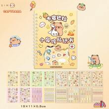 16 Stickers, Small Nose Sticker Book, Free Cutting, Handbook Stickers, Cartoon Material Book, Student Cute Cartoon Ins Stickers, Decorative Patterns, Suitable For DIY Handbook Notebooks, Gupan Stickers, Guka Stickers, Mobile Phone Case Luggage Decoration Stickers School Supplies, Back To School