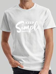 Versatile Odell T-Shirt Round Neck Short Sleeved High GSM Couple Sets Celebrity-Inspired - White - View 1