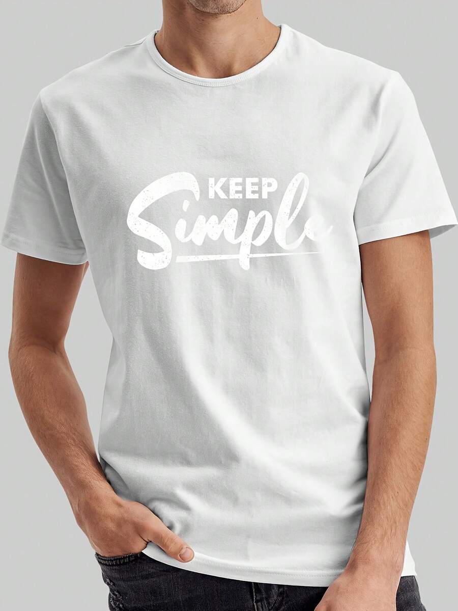 Versatile Odell T-Shirt Round Neck Short Sleeved High GSM Couple Sets Celebrity-Inspired - White - View 1