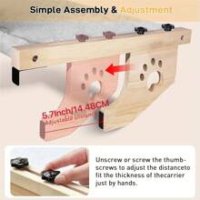 Cat Window Perch, Window Bed For Indoor Cats, Hammock Window Seat With Self Groomer, Wood & Metal Frame, Easy To Adjust & Assemble Cat Windowsill Perch(Medium)