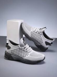 Spring/Autumn Men Sports Shoes Lace-Up Breathable Mesh Sneakers