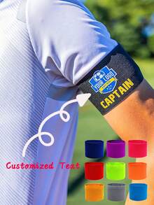 Brazalete personalizable con texto personalizado, bucle elástico, para ciclismo, fútbol, deportes, eventos y caridad, insignia de capitán de equipo, padrino, brazalete de seguridad personalizado para padrinos, accesorios creativos EVG - multicolor - Ver 1