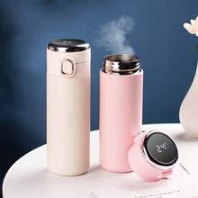 1 cốc thép không gỉ cách nhiệt hiển thị nhiệt độ cảm ứng 420ML/14.2oz, dung tích lớn, nắp tự đóng kín, hình hạt đậu thông minh, thích hợp cho đạp xe, du lịch ba lô, văn phòng, ô tô, trường học, tiệc tùng, cắm trại - Nhiều màu - Xem 11