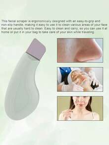 1 件手动黑头刮刀，家用美容祛痘去角质仪器，毛囊痤疮黑头清洁美容去角质刀工具，不锈钢美容黑头去除清洁刮刀 - 彩色 - 查看 7