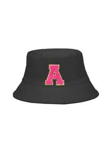 1PC Kids 26 Alphabet Personalized Name Print Sun Hat Fashion Versatile Bucket Hat Suitable For Girls Outdoor Daily Back To School Wear