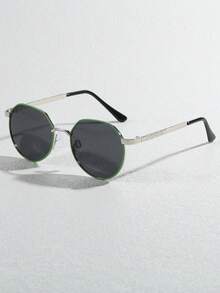 1 Pair Unisex Classic Polarized Glasses - Retro Casual Decorative Glasses - Versatile Decorative Glasses - Metal Glasses - Made Of High-Quality Metal Material, Durable - Multicolor - View 14